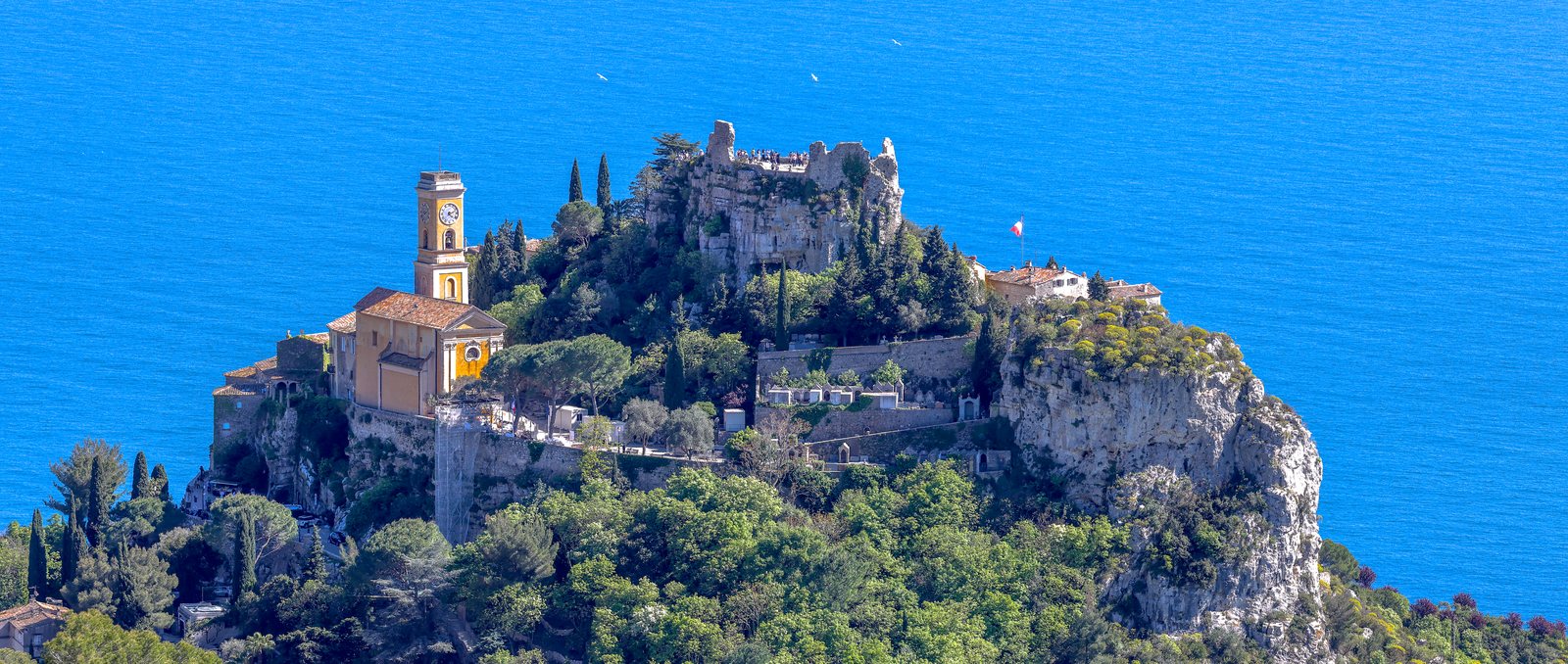 The medieval village of &Egrave;ze on its rocky outcrop high above the Mediterranean, between Nice and Monaco